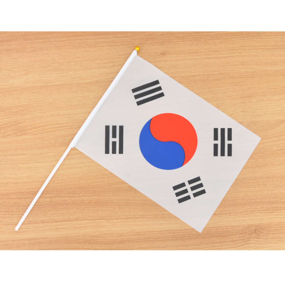 시위깃발 소형 태극기 손태극기 미니 집회 응원 깃발 10개 - 상세 이미지 3