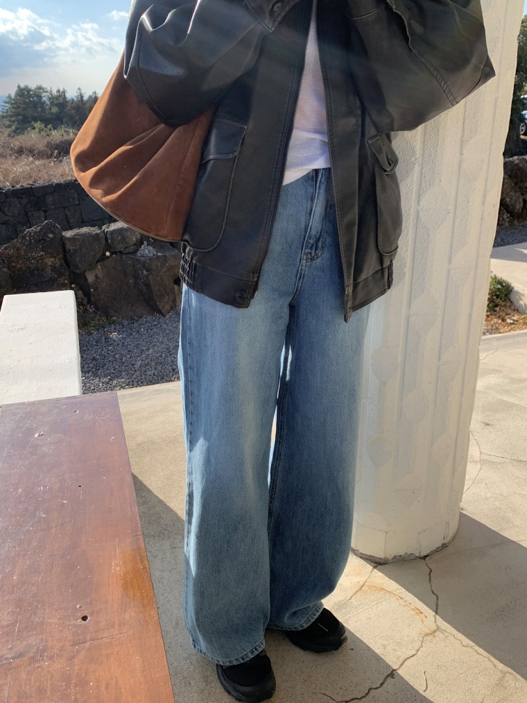 그랑블룸 드레드 중청 와이드데님