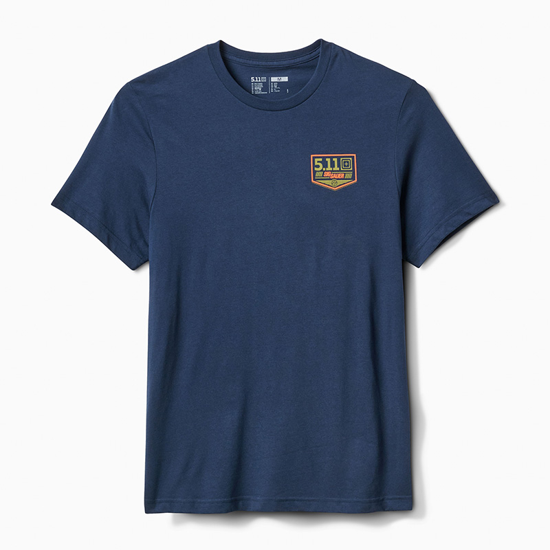 [한정판] 시그 사우어 X 5.11 크레스트 티셔츠 (퍼시픽 네이비) - SIG SAUER x 5.11 Crest Tee (Pacific Navy) - 상세 이미지 2