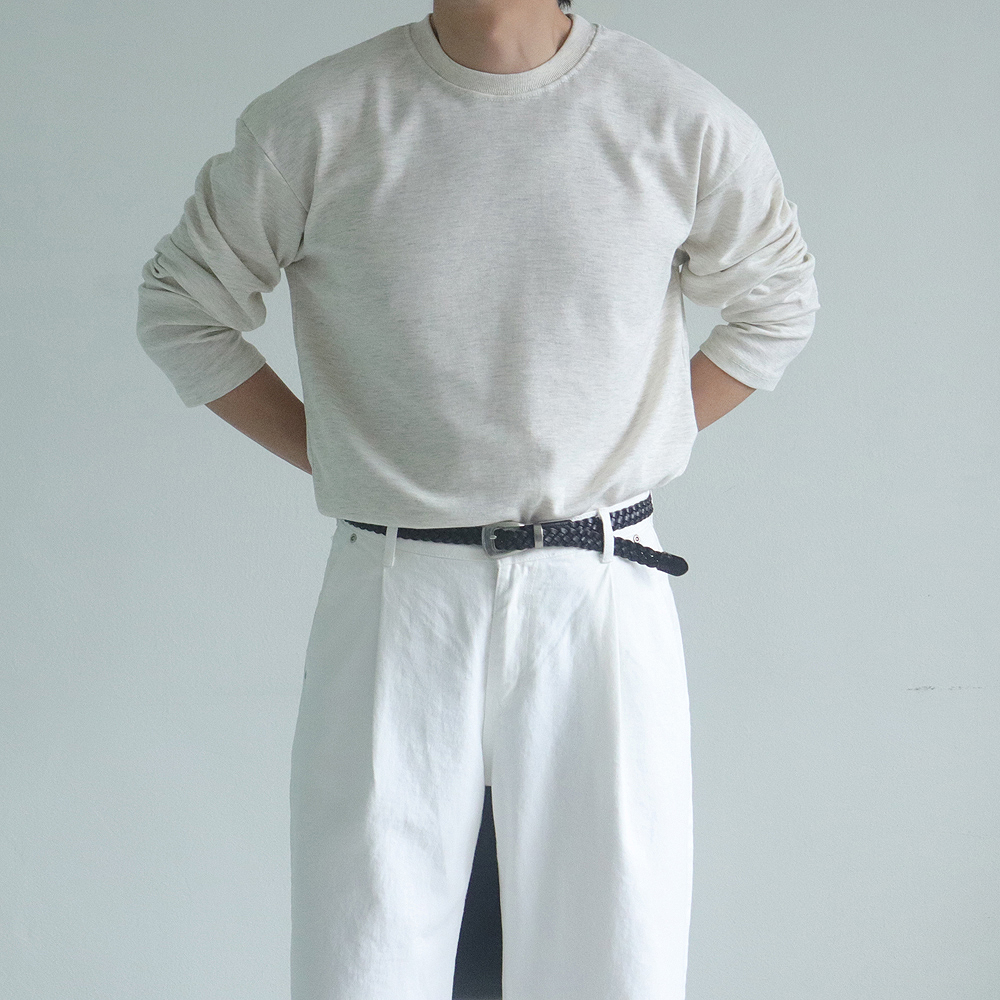 1+1 남자 긴팔티 오버핏 이너 레이어드 티셔츠 - 상세 이미지 4