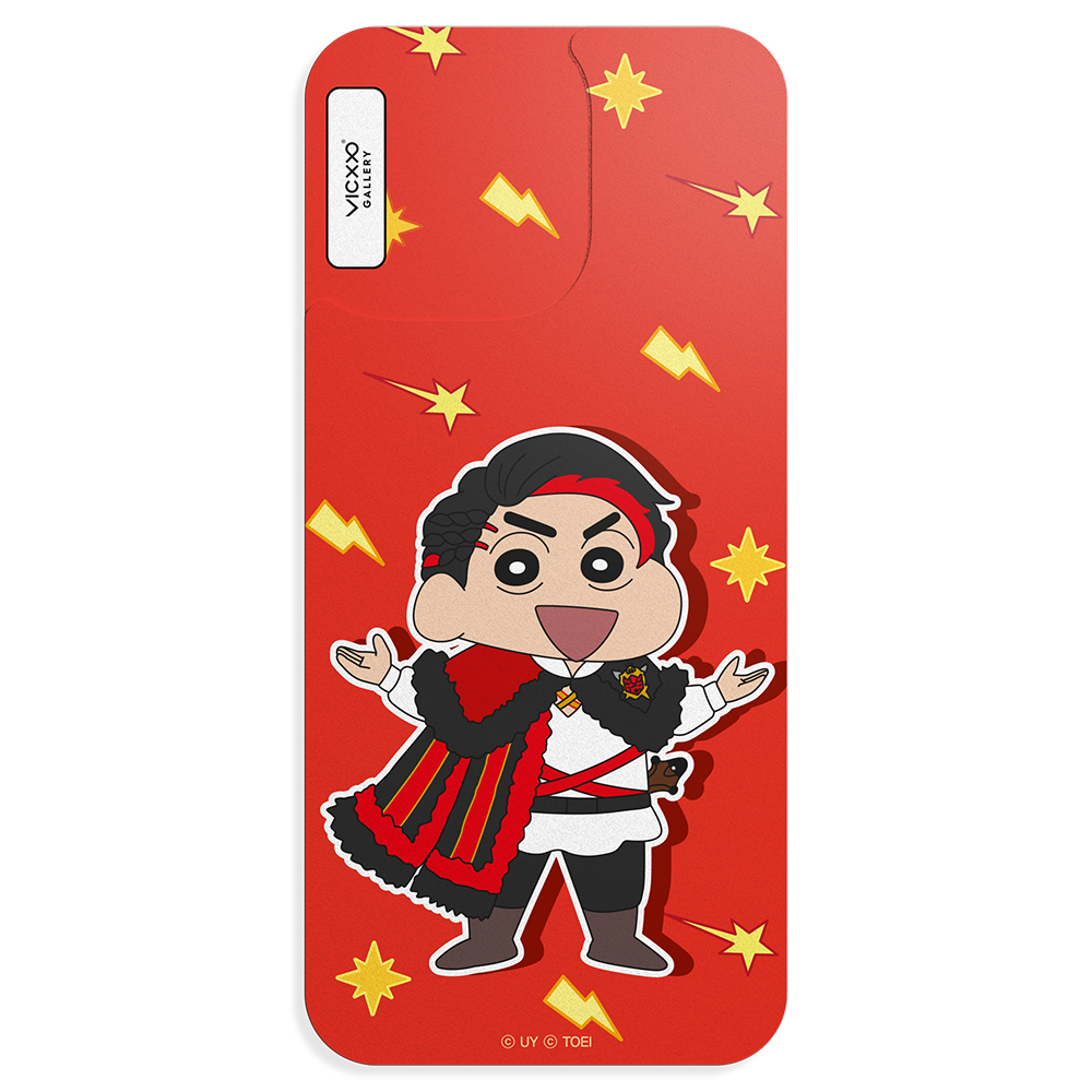짱구X파워 파워레인저크루스테그비틀레드 띠부띠부스킨 갤럭시/아이폰 케이스 부착용스킨