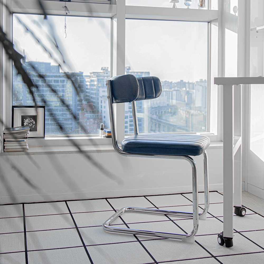 16피스 PSC 카페 업소용 미드센츄리 세스카 식탁 의자 퀼팅 철제 라운지 커피숍