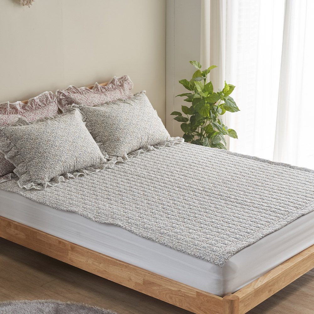 거실면패드 면카페트 국산 누빔 대형 바닥 매트 꽃무늬 카펫트 몽슈슈 핑크 SS