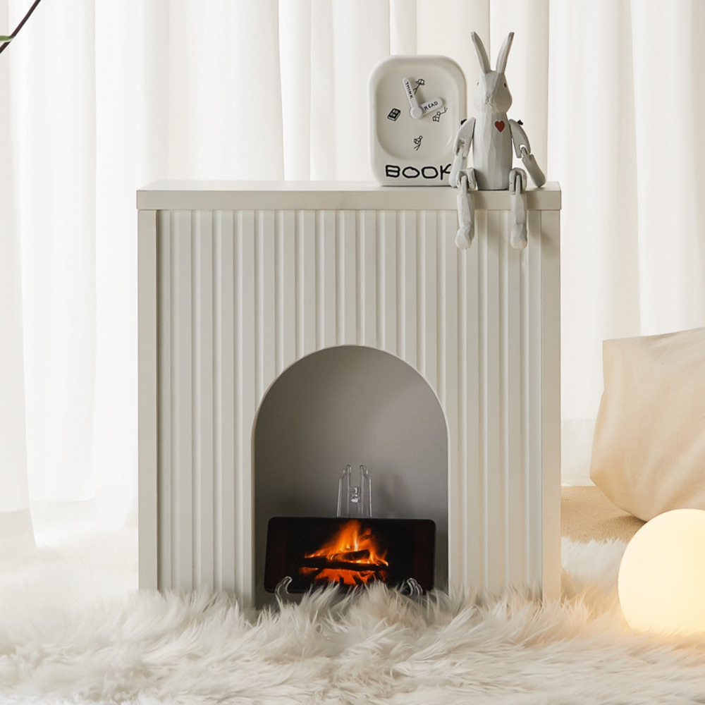 효 인테리어벽난로 벽난로모형 선반 조명