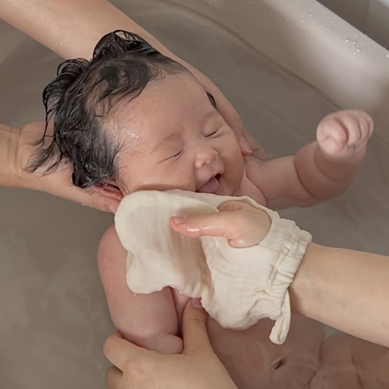 베이비소풍 밤부 거즈 아기 목욕 때수건 / 유아 각질 케어 용품