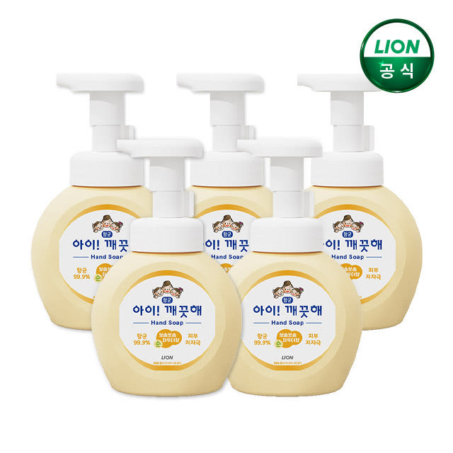 아이깨끗해 핸드워시 250ml 순향 5개 가격 비교 라이온코리아 브랜드스토어 아이깨끗해 핸드워시 250ml 순향 5개
