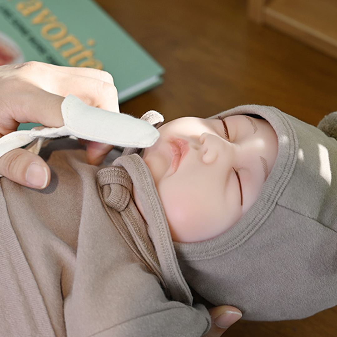 베이비소풍 밤부 거즈 손가락 칫솔 / 아기 구강 청결 케어 양치 유기농 밤부