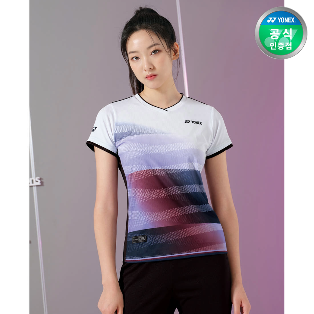요넥스 243TS006F 배드민턴 반팔 티셔츠 여성 운동복 2024FW - 상품 이미지