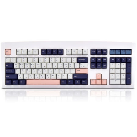 QSENN DT35 104 가스켓 유무선 기계식 화이트 (저소음 바다소금축) 키보드