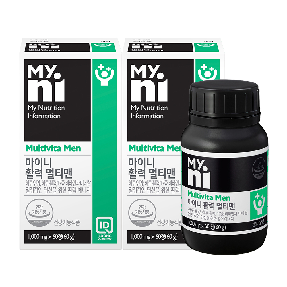 일동제약 마이니 활력멀티맨 60정 2개 - 상품 이미지
