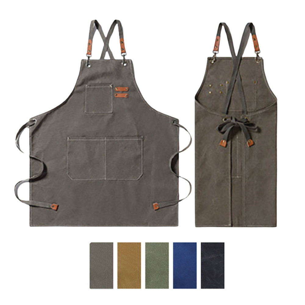 카페앞치마 바리스타 앞치마 빅포켓 길이조절 작업용 남녀공용 2개