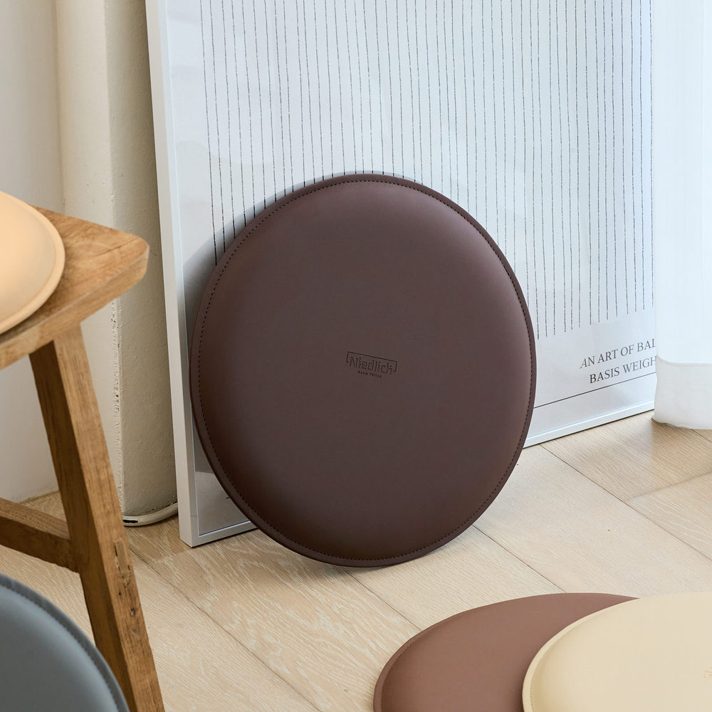 니뜰리히 의자방석 가죽 식탁 벤치 원형 두꺼운 35cm