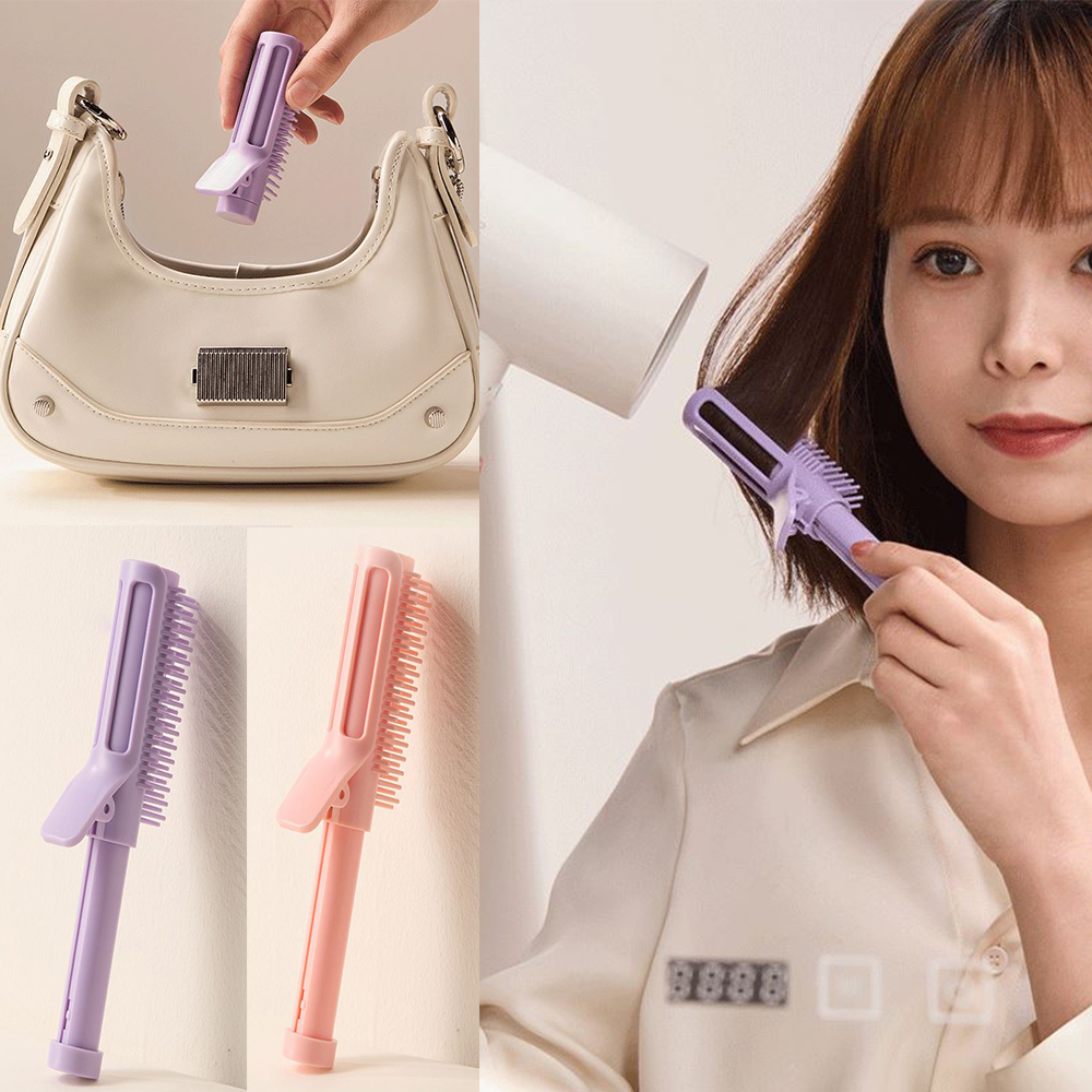 휴대용 롤링 볼륨빗 간편 헤어 스타일링 머리빗 통풍 브러쉬 - 상품 이미지