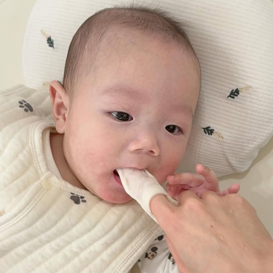 베이비소풍 밤부 거즈 손가락 칫솔 / 아기 구강 청결 케어 양치 유기농 밤부