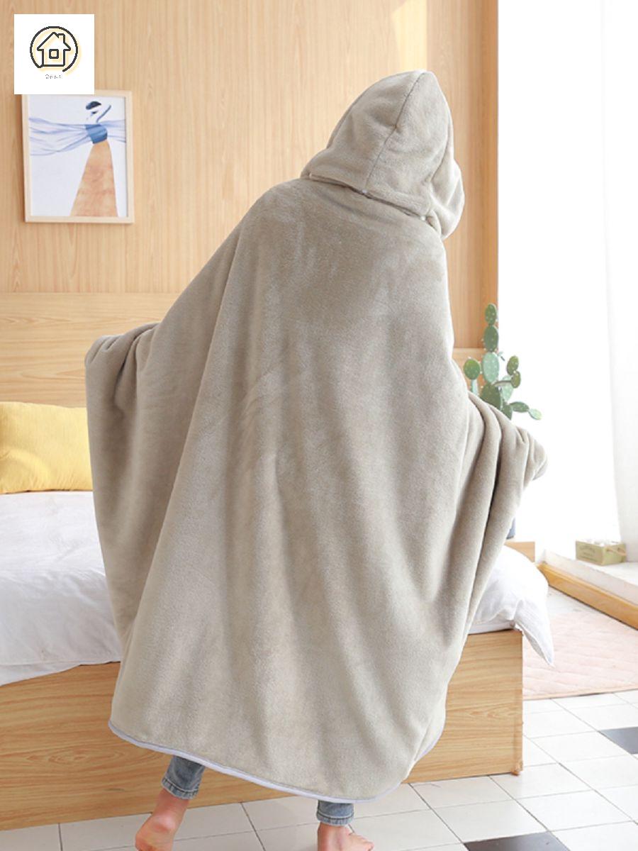 무릎 담요 후드 블랭킷 망토 이불 극세사 - 상세 이미지 3