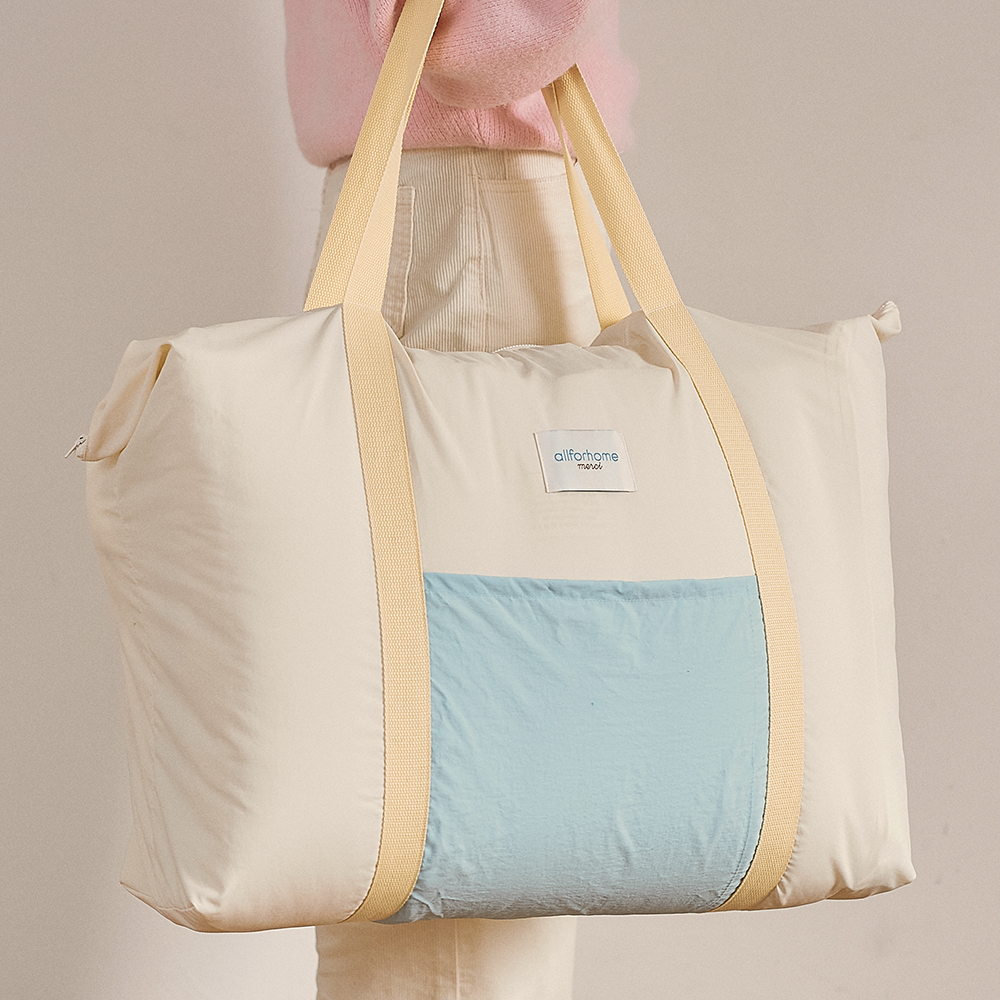 올포홈 정말큰 방수 낮잠이불가방 빅백 어린이집준비물 출산 여행가방 크림블루