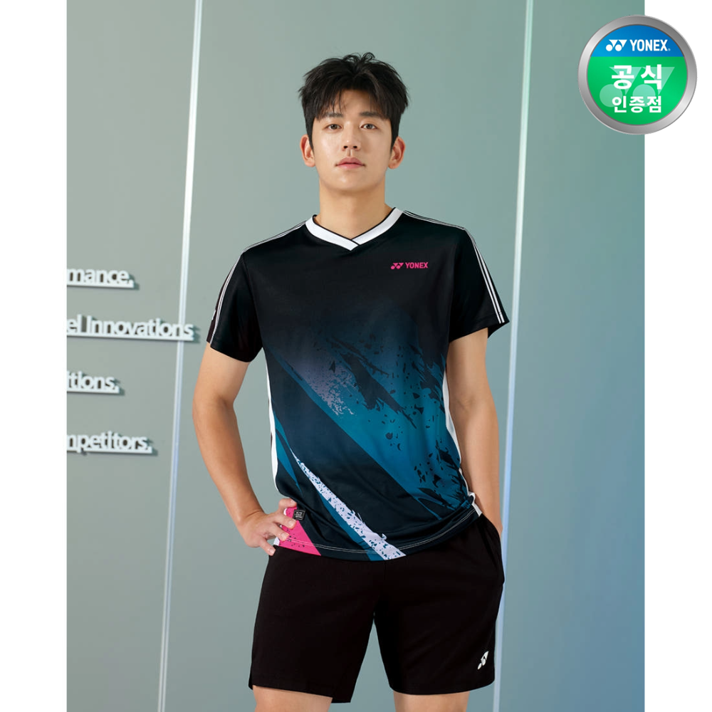 요넥스 243TS011M 배드민턴 반팔 티셔츠 남성 운동복 2024FW - 상품 이미지