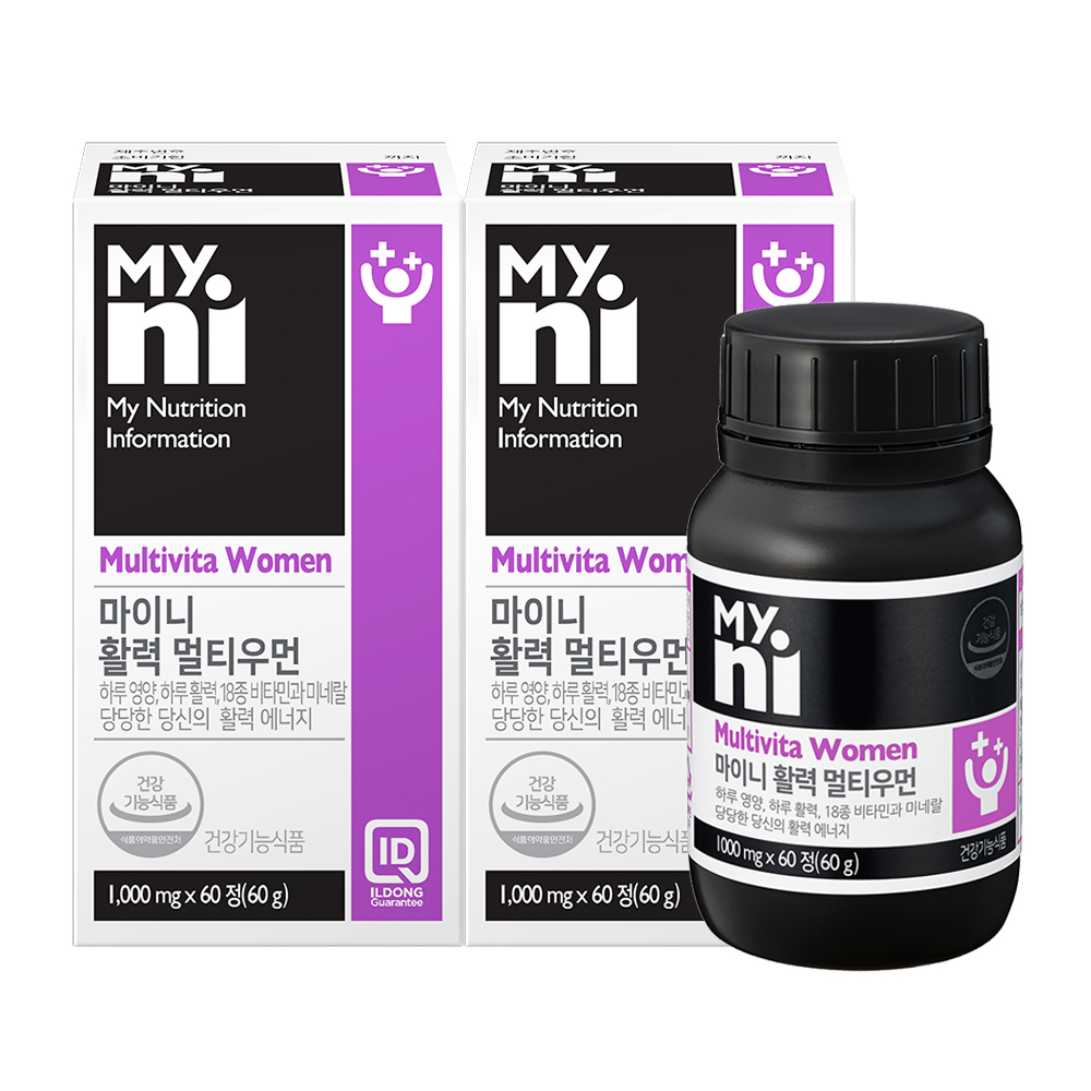 일동생활건강 마이니 활력멀티우먼 60정 2개 - 상품 이미지