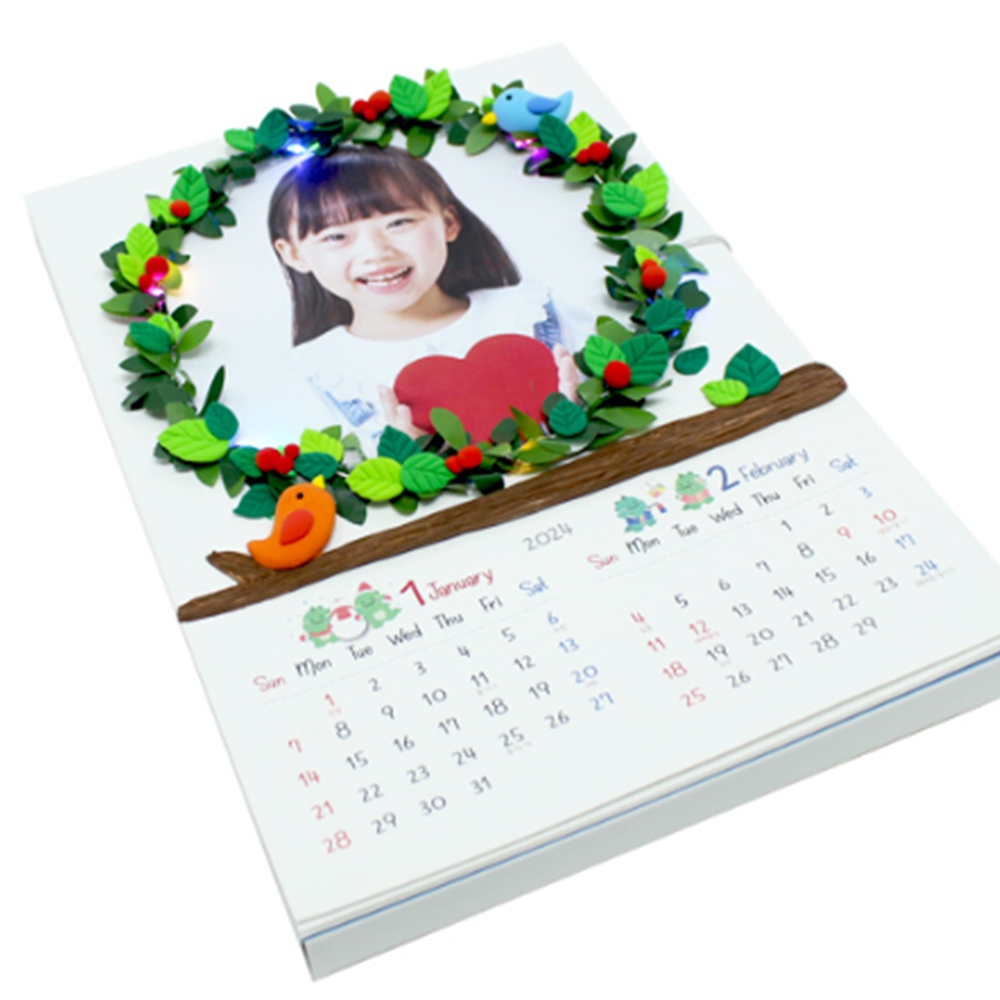 2025 셀프 포토달력제작 만들기 LED 탁상 미니달력 10인용 - 상품 이미지