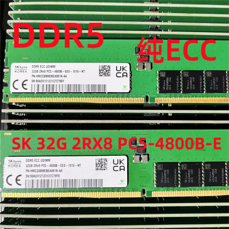 기존 SK Hynix 32G 2RX8 PC5-4800B 순수 ECC UDIMM DDR5 서버 메모리 모듈
