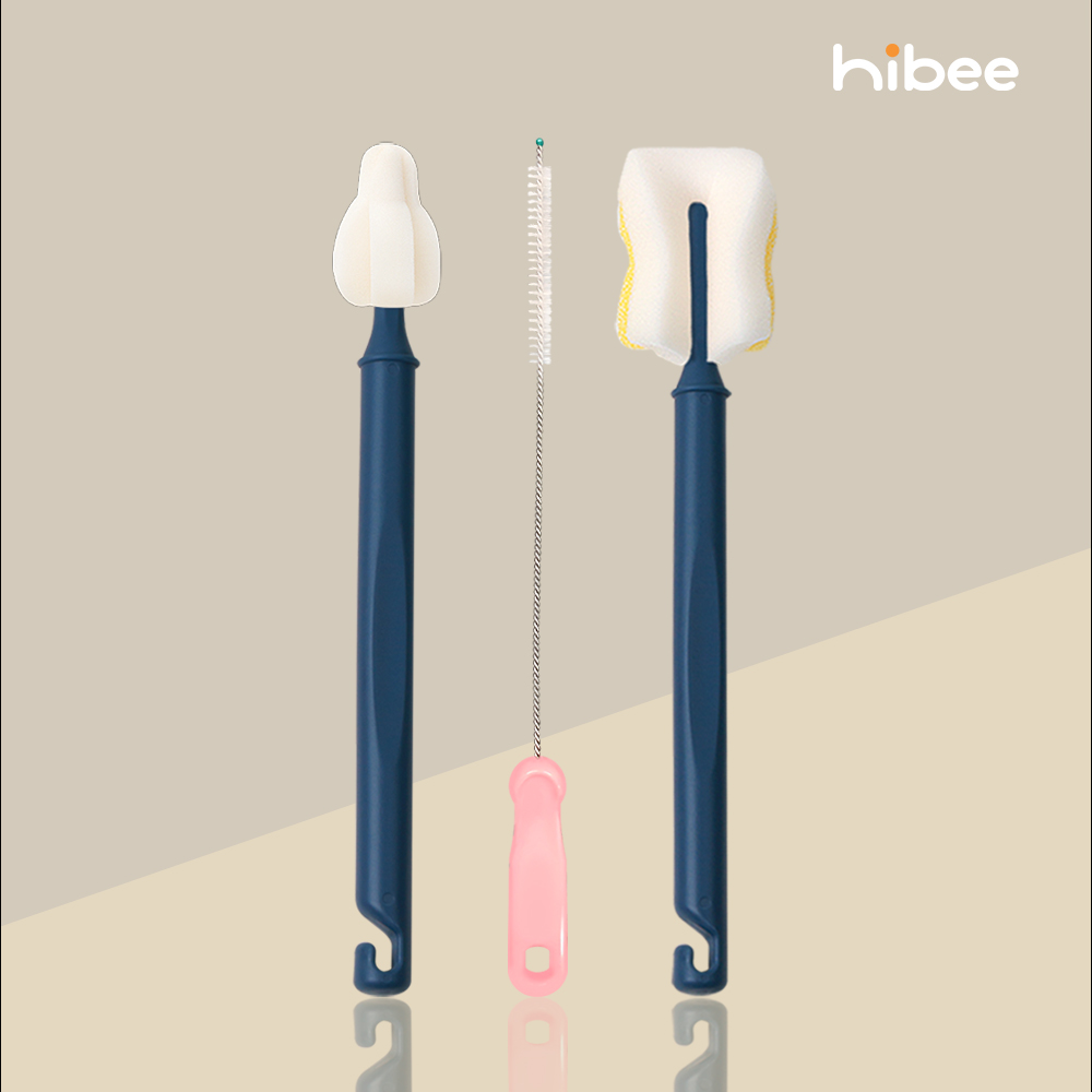 하이비 몽글이 뽀득 젖병솔 젖꼭지 세척솔 3종 세트 - 상세 이미지 3