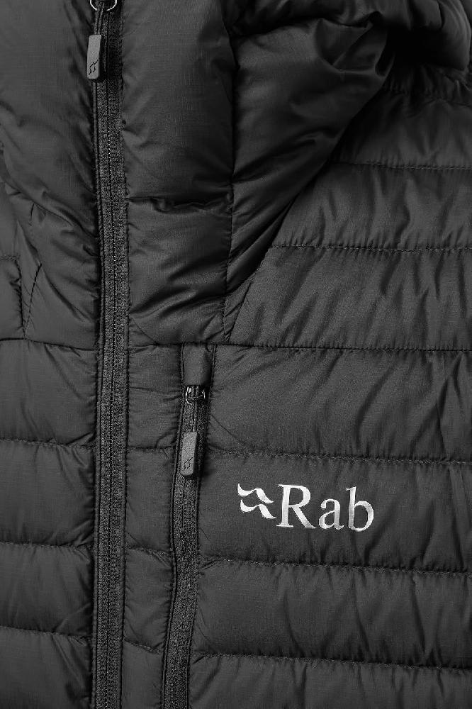 Rab 트레킹 클라이밍 스키용 남성용 마이크로라이트 알파인 다운 재킷 - 블랙 라지 - 상세 이미지 4