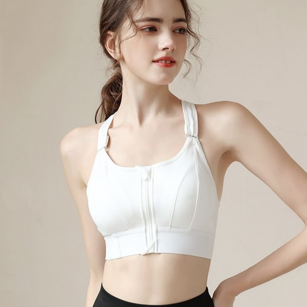 하이서포트 운동스포츠브라탑 앞지퍼 처진가슴 압박 가슴작아지는 요가노와이어 미니마이저 압박 - 상세 이미지 3