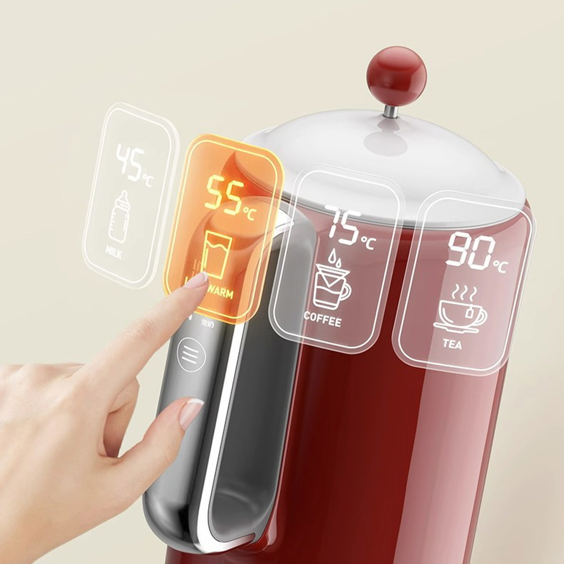 빈티지 통주물 전기포트 대용량 분유포트 보온 차탕기 온도조절 레벤호프 티메이커 1.5L