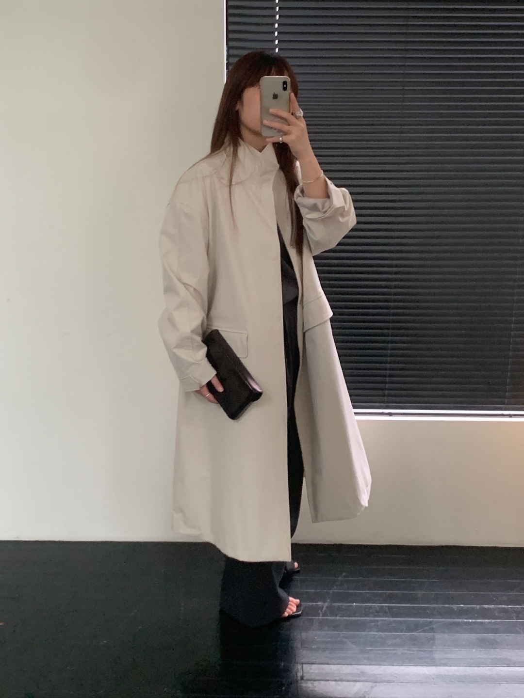 taffeta 타프타 노마 트렌치 코트 래글런 하이넥 히든 싱글 롱 ct 상세 이미지 6