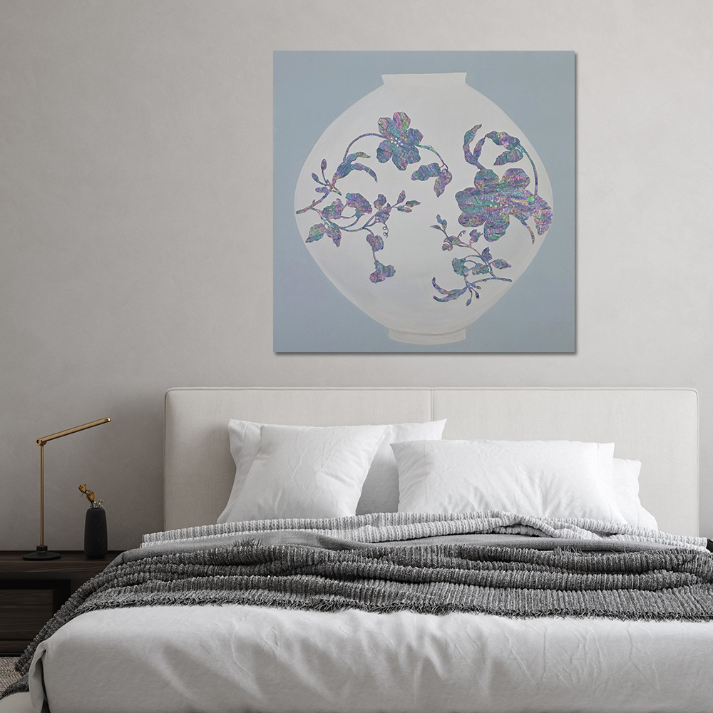 [Gallery Edition] 풍수인테리어 자개 달항아리 그림 미술작품 캔버스액자