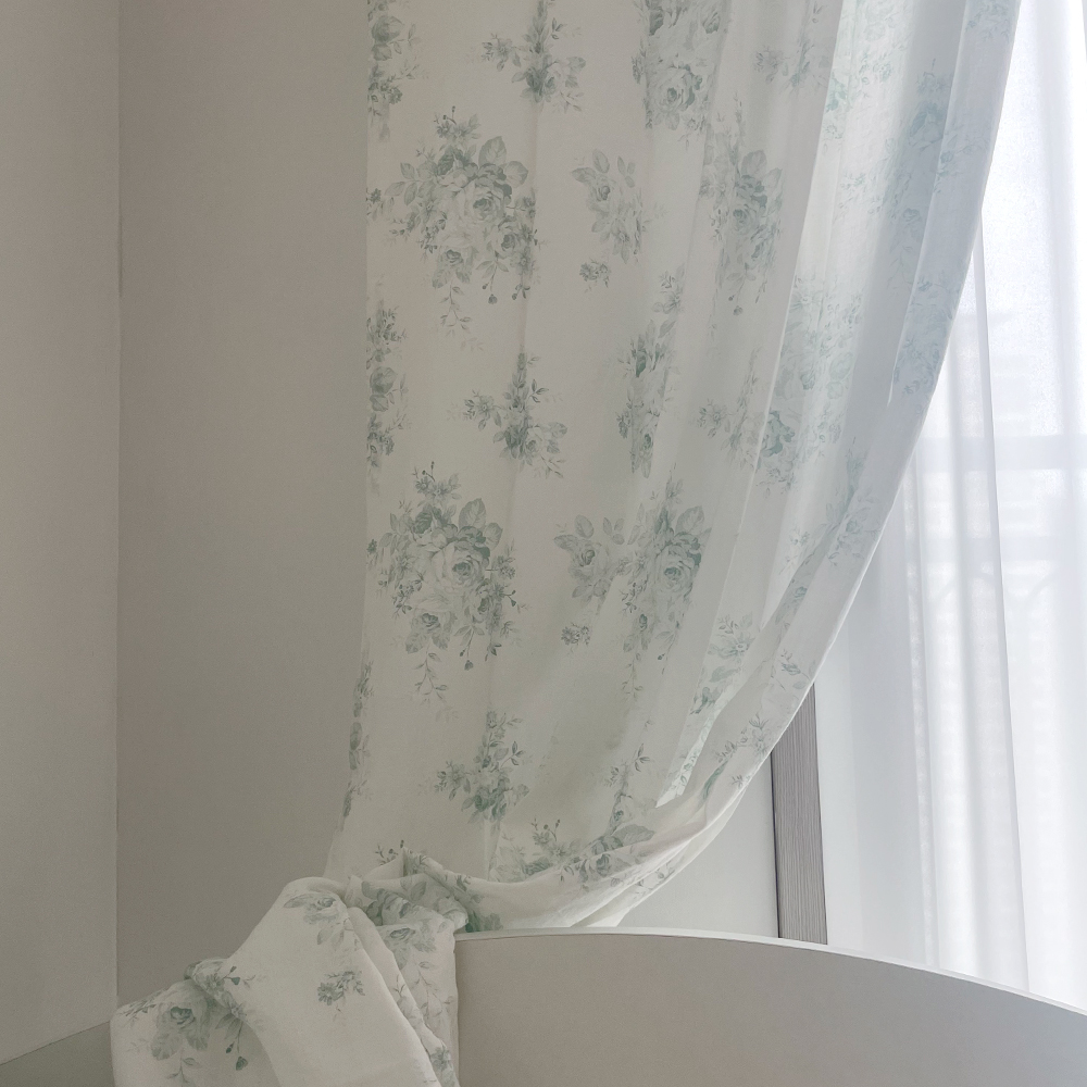 바이아미 다이애나 빈티지 꽃무늬 린넨 커튼 맞춤제작