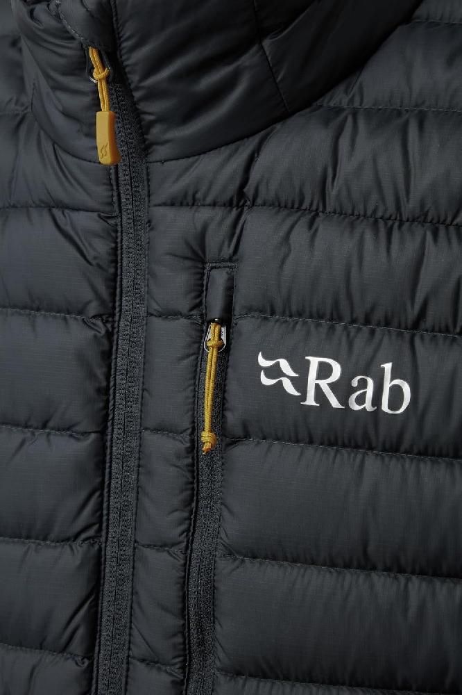 Rab 남성용 마이크로라이트 다운 조끼 트레킹 스키 웜 경량 질레 - Beluga X-Large 검은색 S - 상세 이미지 3