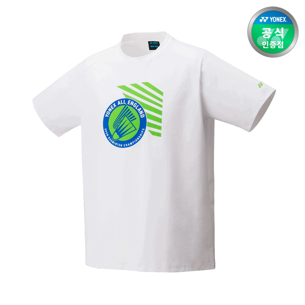 요넥스 YOB25003EX 배드민턴 데일리웨어 25 전영오픈 반팔 티셔츠 남여공용 화이트 - 메인 이미지