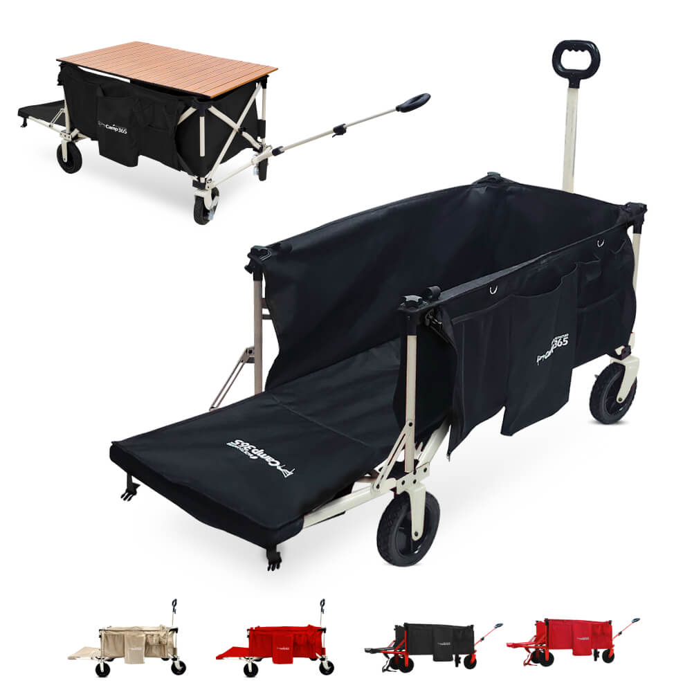 캠프365 파파웨건 폴딩카트 캠핑 카트 수레 웨건 접이식 손수레 160kg 내하중 특대