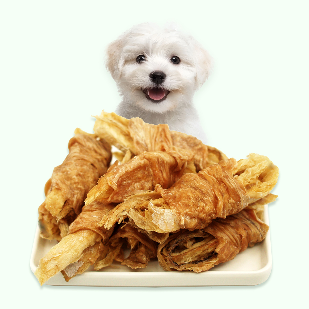 국내제작 바삭황치말이 강아지 수제 간식 황태포와 닭가슴살로 만든 애견간식 황태+닭가슴살, 80g, 1개