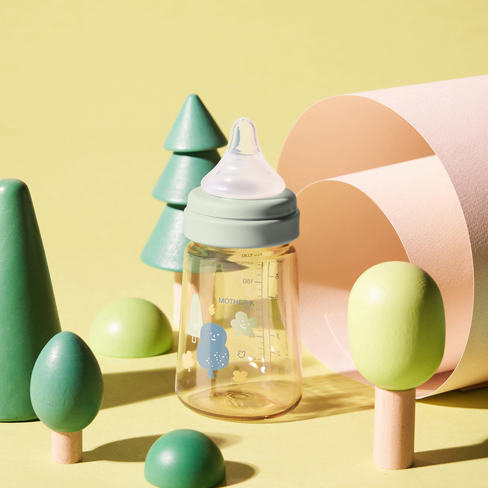 마더케이 신생아 PPSU 젖병 배앓이 방지 (노꼭지) 280ml, 2개, 포레스트(민트) - 상세 이미지 2