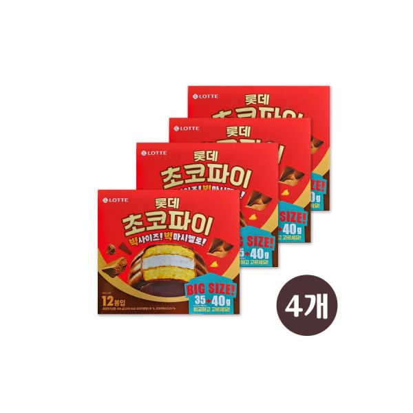 롯데제과 초코파이 480g(12개입)x4개 : e신마트
