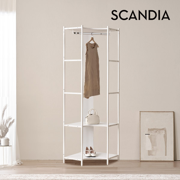 스칸디아 노든 철제 드레스룸 시스템장 코너형 옷장 - 상품 이미지