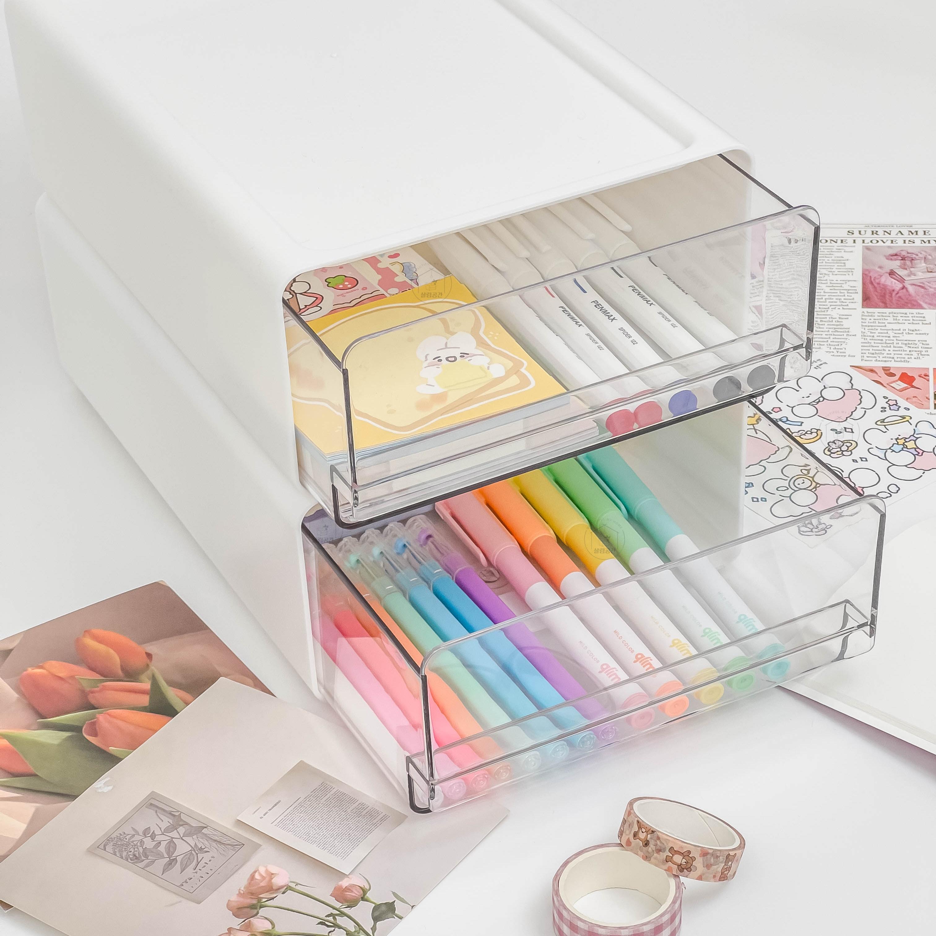 투명 정리박스 소형 1단 팬트리 주방 수납함 정리함