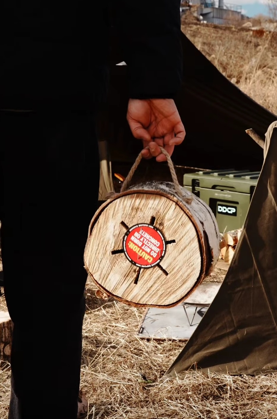 아홉산캠핑 착화제포함 자작나무 통나무장작 대형