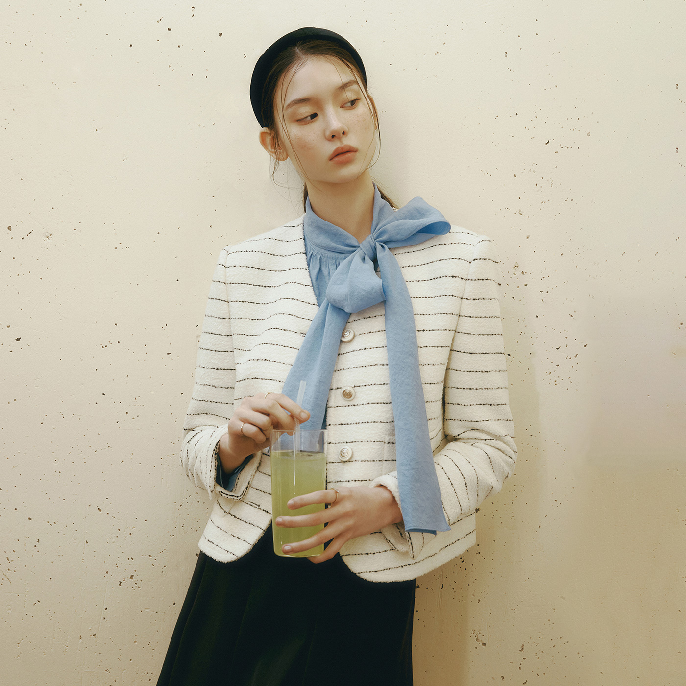 로엠 브이넥 부클 자켓 RMJKF12R12 - 상세 이미지 2