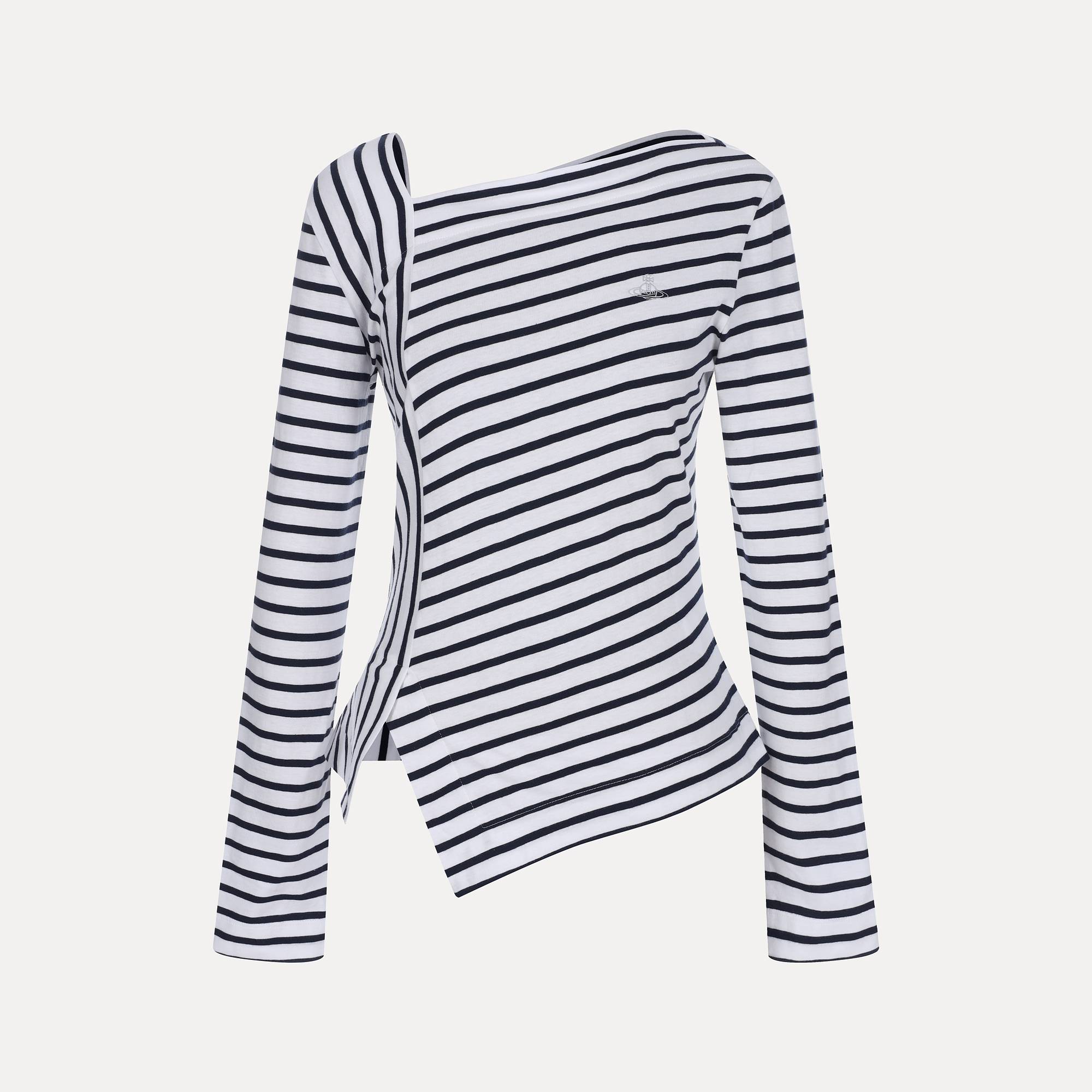 비비안웨스트우드 스트라이프 티셔츠 VPSUTS2240 67 - 메인 이미지