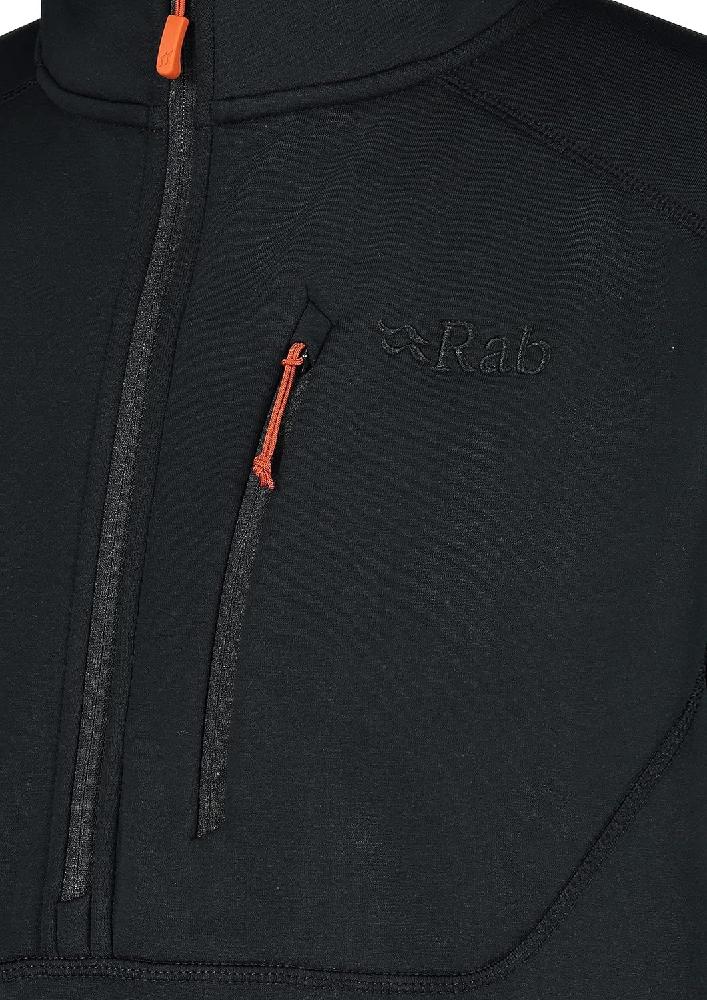 Rab 남성용 Geon 풀온 캐주얼 경량 플리스 스웻셔츠 - Beluga XX-Large 블랙/스틸 S - 상세 이미지 4