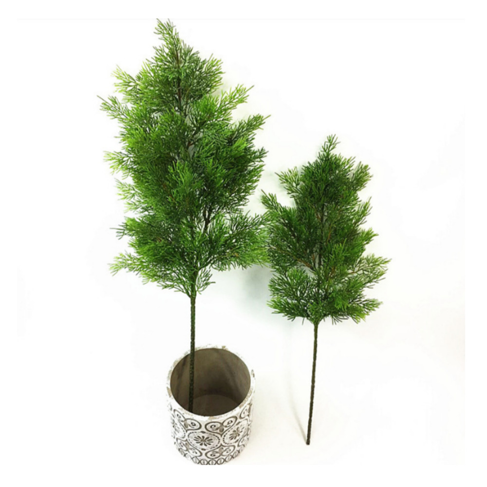 편백나무 장식 조화 부쉬 리스 크리스마스 가랜드 DIY 인테리어 인조나무 원예 소품 - 상품 이미지