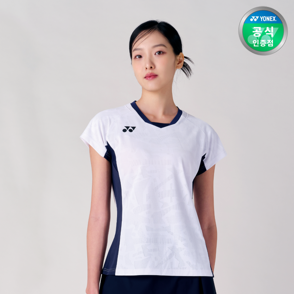 요넥스 20848EX 배드민턴 25SS 토너먼트 반팔 티셔츠 여성 화이트 - 메인 이미지