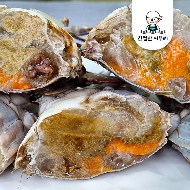 알이 꽉찬 절단 손질꽃게 급냉 냉동 연평도 친절한어부씨 1kg, 1개 이미지 8