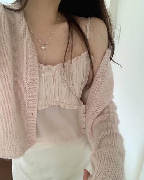 당일배송 25SS 프리티영띵 쉐리 크롭 가디건 니트 가디건 상세 이미지 8