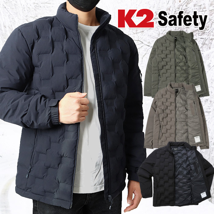 K2세이프티 중년남성슬림패딩 40대 남자 경량 겨울방한패딩자켓 단체 추동 사무실잠바 - 상품 이미지