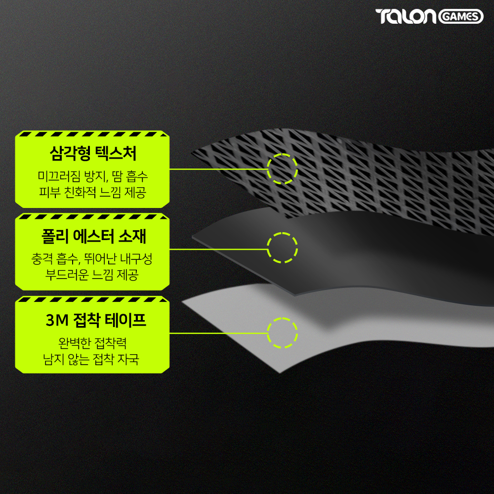 지슈라2 덱스 그립테이프 마우스 논슬립패치 울트라버전 탈론게임즈 - 상세 이미지 4