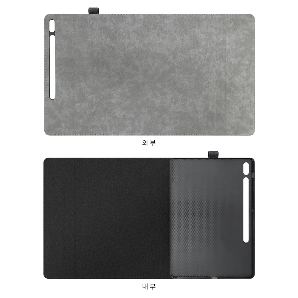 고부기 터치펜 수납 가죽 패드 커버 클러치 케이스 블랙, 갤럭시 탭 S9+-S9 FE+-S10+ 이미지 6